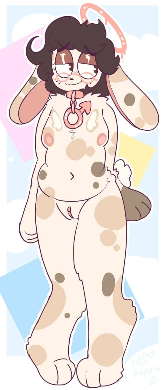 Nude rabbit boy